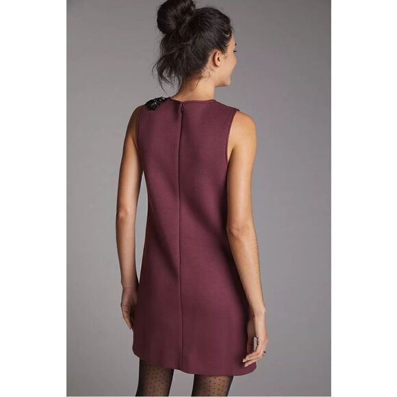 NEW Anthropologie Dhruv Kapoor Sunflower Floral Sequined Shift Mini Dress Medium - Picture 4 of 4